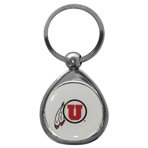 NCAA - Utah Utes Chrome Key Chain-Key Chains,Chrome Key Chains,College Chrome Key Chains-JadeMoghul Inc.