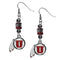 NCAA - Utah Utes Euro Bead Earrings-Jewelry & Accessories,Earrings,Euro Bead Earrings,College Euro Bead Earrings-JadeMoghul Inc.