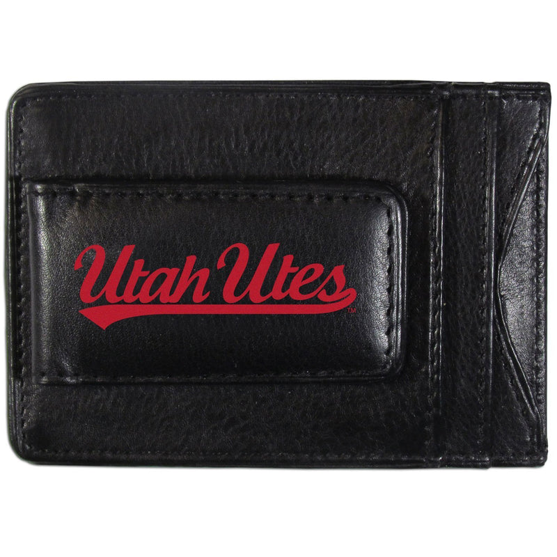 NCAA - Utah Utes Logo Leather Cash and Cardholder-Wallets & Checkbook Covers,College Wallets,Utah Utes Wallets-JadeMoghul Inc.