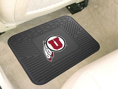 Rubber Car Floor Mats NCAA Utah Utility Car Mat 14"x17"