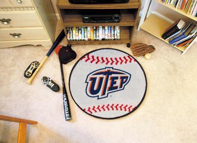 Round Area Rugs NCAA UTEP Baseball Mat 27" diameter