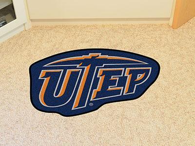 Custom Area Rugs NCAA UTEP Mascot Custom Shape Mat
