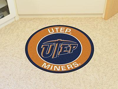 Round Outdoor Rugs NCAA UTEP Roundel Mat 27" diameter
