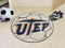 Small Round Rugs NCAA UTEP Soccer Ball 27" diameter