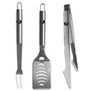 NCAA - Virginia Cavaliers 3 pc Stainless Steel BBQ Set-Tailgating & BBQ Accessories,BBQ Tools,3 pc Steel Tool SetCollege 3 pc Steel Tool Set-JadeMoghul Inc.