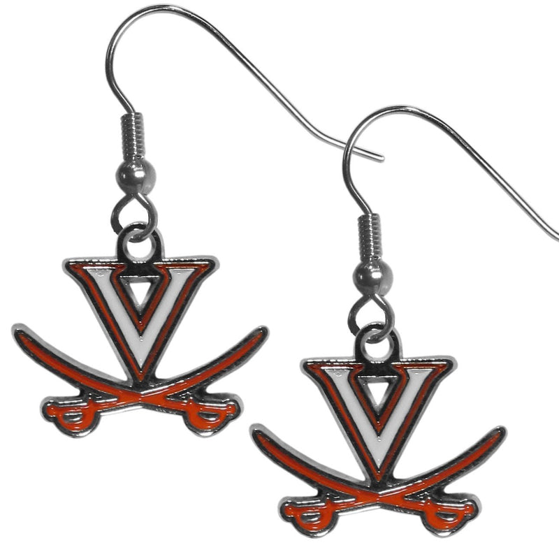 NCAA - Virginia Cavaliers Chrome Dangle Earrings-Jewelry & Accessories,Earrings,Dangle Earrings,Dangle Earrings,College Dangle Earrings-JadeMoghul Inc.