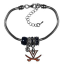 NCAA - Virginia Cavaliers Euro Bead Bracelet-Jewelry & Accessories,Bracelets,Euro Bead Bracelets,College Euro Bead Bracelets-JadeMoghul Inc.