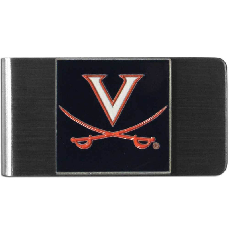 NCAA - Virginia Cavaliers Steel Money Clip-Wallets & Checkbook Covers,Money Clips,Steel Money Clips,College Steel Money Clips-JadeMoghul Inc.
