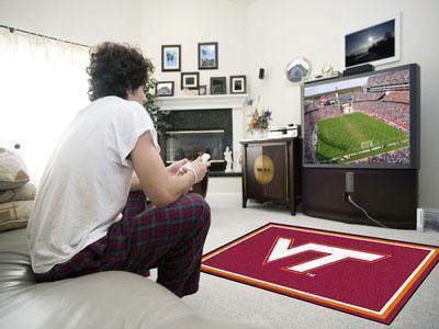 4x6 Rug NCAA Virginia Tech 4'x6' Plush Rug