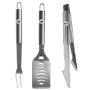 NCAA - Virginia Tech Hokies 3 pc Stainless Steel BBQ Set-Tailgating & BBQ Accessories,BBQ Tools,3 pc Steel Tool SetCollege 3 pc Steel Tool Set-JadeMoghul Inc.