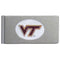 NCAA - Virginia Tech Hokies Brushed Metal Money Clip-Wallets & Checkbook Covers,Money Clips,Brushed Money Clips,College Brushed Money Clips-JadeMoghul Inc.