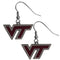 NCAA - Virginia Tech Hokies Chrome Dangle Earrings-Jewelry & Accessories,Earrings,Dangle Earrings,Dangle Earrings,College Dangle Earrings-JadeMoghul Inc.