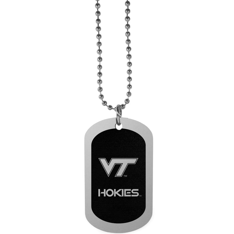 NCAA - Virginia Tech Hokies Chrome Tag Necklace-Jewelry & Accessories,Necklaces,Chrome Tag Necklaces,College Chrome Tag Necklaces-JadeMoghul Inc.