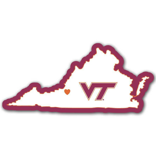 NCAA - Virginia Tech Hokies Home State Decal-Automotive Accessories,Decals,Home State Decals,College Home State Decals-JadeMoghul Inc.