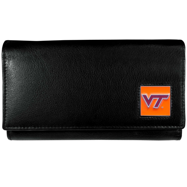 NCAA - Virginia Tech Hokies Leather Women's Wallet-Wallets & Checkbook Covers,Women's Wallets,College Women's Wallets-JadeMoghul Inc.