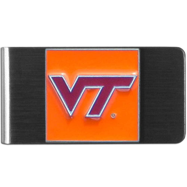NCAA - Virginia Tech Hokies Steel Money Clip-Wallets & Checkbook Covers,Money Clips,Steel Money Clips,College Steel Money Clips-JadeMoghul Inc.