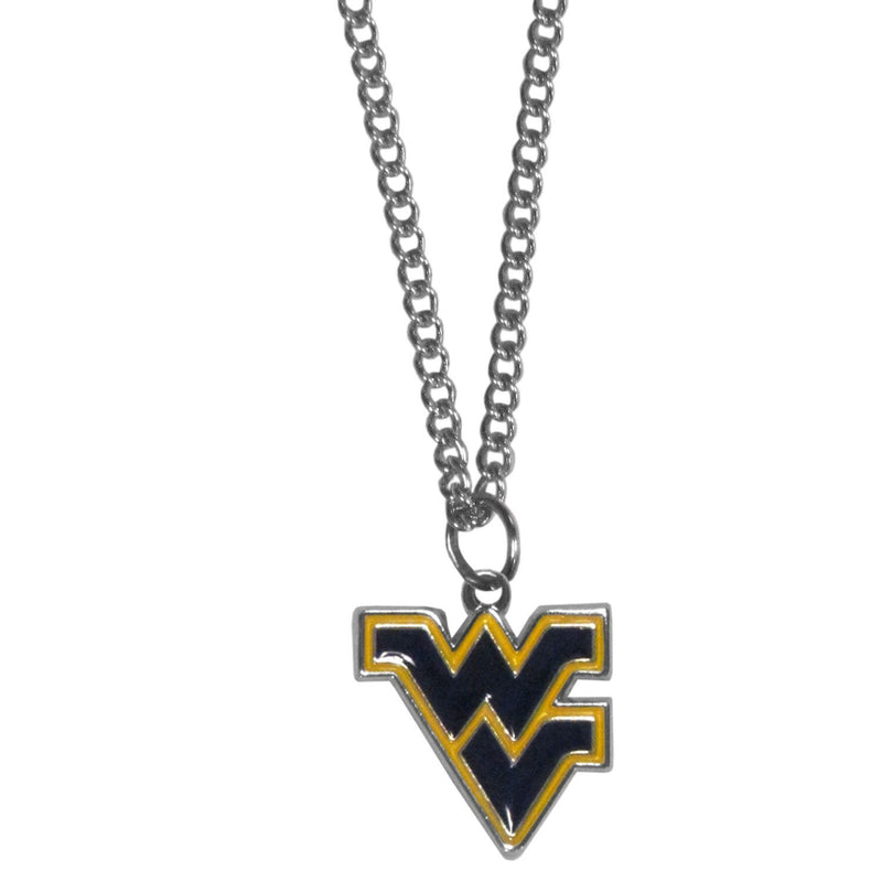 NCAA - W. Virginia Mountaineers Chain Necklace with Small Charm-Jewelry & Accessories,Necklaces,Chain Necklaces,College Chain Necklaces-JadeMoghul Inc.