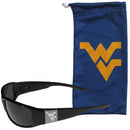 NCAA - W. Virginia Mountaineers Etched Chrome Wrap Sunglasses and Bag-Sunglasses, Eyewear & Accessories,College Eyewear,W. Virginia Mountaineers Eyewear-JadeMoghul Inc.