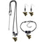 NCAA - W. Virginia Mountaineers Euro Bead Jewelry 3 piece Set-Jewelry & Accessories,College Jewelry,W. Virginia Mountaineers Jewelry-JadeMoghul Inc.