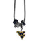NCAA - W. Virginia Mountaineers Euro Bead Necklace-Jewelry & Accessories,Necklaces,Euro Bead Necklaces,College Euro Bead Necklaces-JadeMoghul Inc.