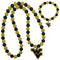 NCAA - W. Virginia Mountaineers Fan Bead Necklace and Bracelet Set-Jewelry & Accessories,College Jewelry,W. Virginia Mountaineers Jewelry-JadeMoghul Inc.