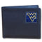 NCAA - W. Virginia Mountaineers Leather Bi-fold Wallet-Wallets & Checkbook Covers,Bi-fold Wallets,Window Box Packaging,College Bi-fold Wallets-JadeMoghul Inc.