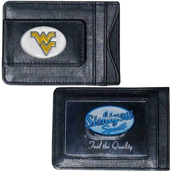 NCAA - W. Virginia Mountaineers Leather Cash & Cardholder-Wallets & Checkbook Covers,Cash & Cardholders,College Cash & Cardholders-JadeMoghul Inc.