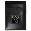 NCAA - W. Virginia Mountaineers Leather Money Clip/Cardholder Packaged in Gift Box-Wallets & Checkbook Covers,Money Clip/Cardholders,Gift Box Packaging,College Money Clip/Cardholders-JadeMoghul Inc.