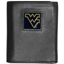 NCAA - W. Virginia Mountaineers Leather Tri-fold Wallet-Wallets & Checkbook Covers,Tri-fold Wallets,Tri-fold Wallets,College Tri-fold Wallets-JadeMoghul Inc.