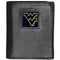NCAA - W. Virginia Mountaineers Leather Tri-fold Wallet-Wallets & Checkbook Covers,Tri-fold Wallets,Tri-fold Wallets,College Tri-fold Wallets-JadeMoghul Inc.