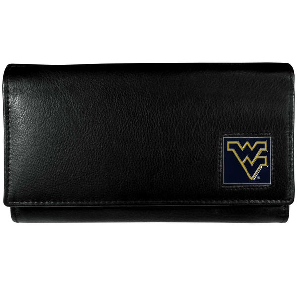 NCAA - W. Virginia Mountaineers Leather Women's Wallet-Wallets & Checkbook Covers,Women's Wallets,College Women's Wallets-JadeMoghul Inc.