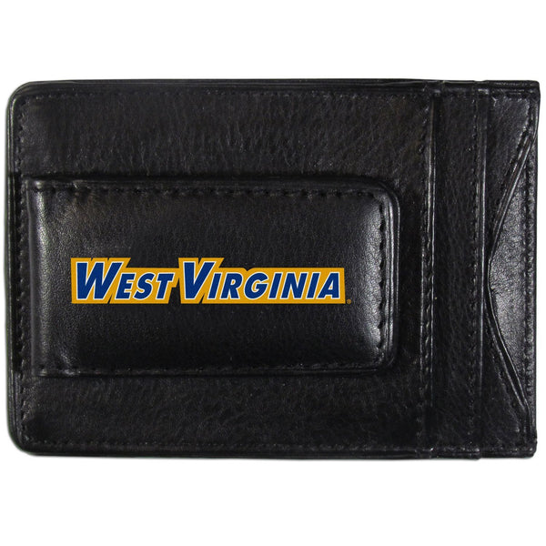 NCAA - W. Virginia Mountaineers Logo Leather Cash and Cardholder-Wallets & Checkbook Covers,College Wallets,W. Virginia Mountaineers Wallets-JadeMoghul Inc.