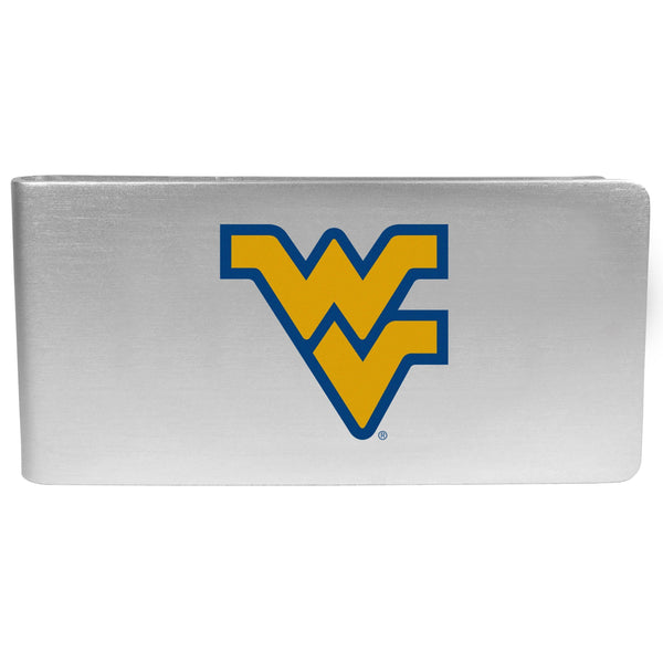 NCAA - W. Virginia Mountaineers Logo Money Clip-Wallets & Checkbook Covers,College Wallets,W. Virginia Mountaineers Wallets-JadeMoghul Inc.