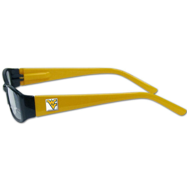 NCAA - W. Virginia Mountaineers Reading Glasses +2.00-Sunglasses, Eyewear & Accessories,Reading Glasses,Colored Frames, Power 2.00,College Power 2.00-JadeMoghul Inc.