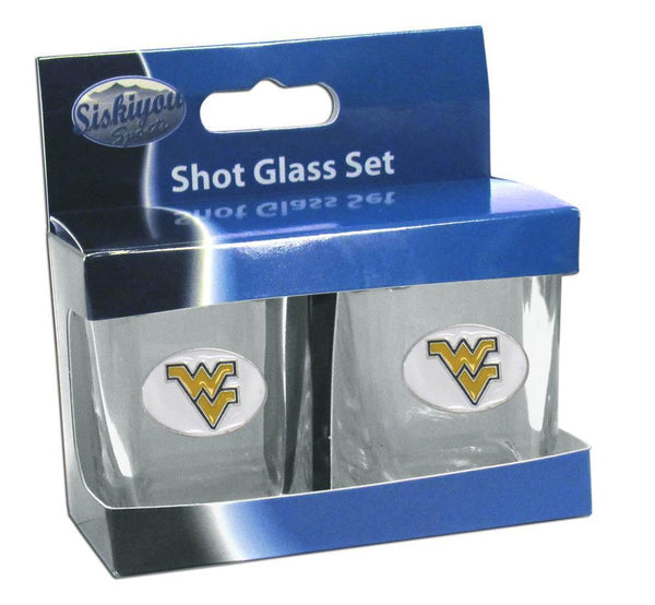 NCAA - W. Virginia Mountaineers Shot Glass Set-Beverage Ware,Shot Glasses,Shot Glass Sets,College Shot Glass Sets-JadeMoghul Inc.
