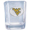 NCAA - W. Virginia Mountaineers Square Shot Glass-Beverage Ware,Shot Glasses,Square Shot Glasses,College Square Shot Glasses-JadeMoghul Inc.