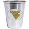 NCAA - W. Virginia Mountaineers Steel Shot Glass-Beverage Ware,Shot Glasses,Steel Glasses,College Steel Glasses-JadeMoghul Inc.