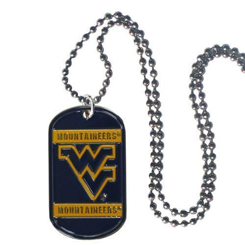 NCAA - W. Virginia Mountaineers Tag Necklace-Jewelry & Accessories,Necklaces,Tag Necklaces,College Tag Necklaces-JadeMoghul Inc.