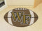 Round Rug in Living Room NCAA Wake Forest Football Ball Rug 20.5"x32.5"