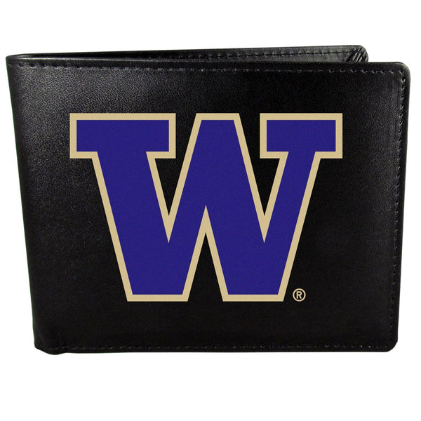 NCAA - Washington Huskies Bi-fold Wallet Large Logo-Wallets & Checkbook Covers,College Wallets,Washington Huskies Wallets-JadeMoghul Inc.