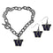 NCAA - Washington Huskies Chain Bracelet and Dangle Earring Set-Jewelry & Accessories,College Jewelry,Washington Huskies Jewelry-JadeMoghul Inc.