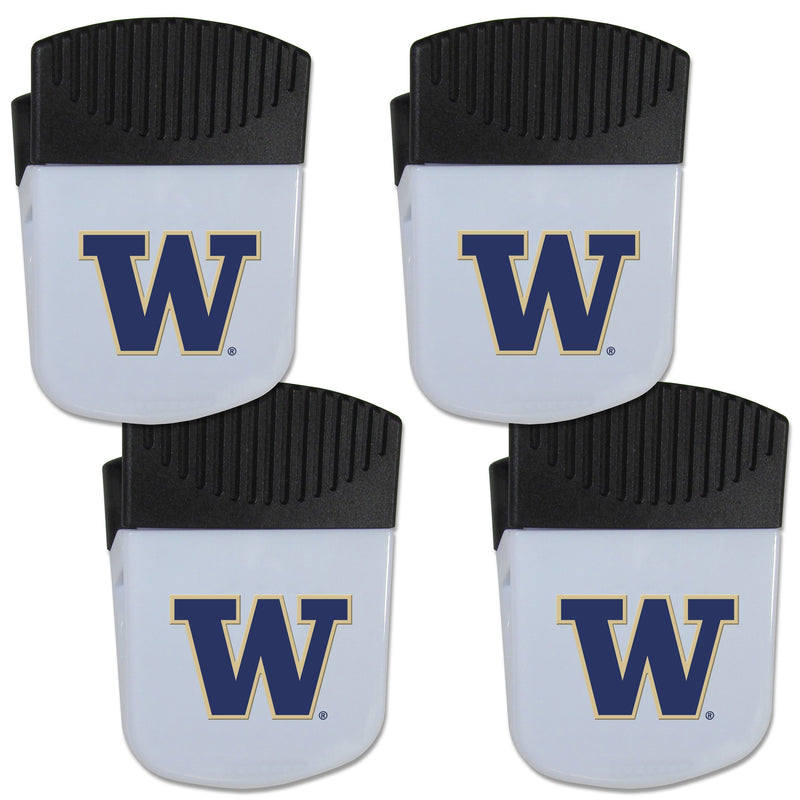NCAA - Washington Huskies Chip Clip Magnet with Bottle Opener, 4 pack-Other Cool Stuff,College Other Cool Stuff,Washington Huskies Other Cool Stuff-JadeMoghul Inc.