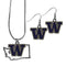 NCAA - Washington Huskies Dangle Earrings and State Necklace Set-Jewelry & Accessories,College Jewelry,Washington Huskies Jewelry-JadeMoghul Inc.