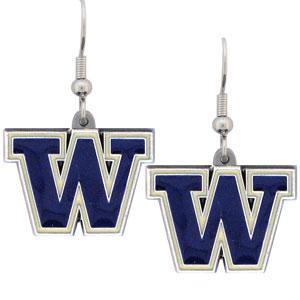 NCAA - Washington Huskies Dangle Earrings-Jewelry & Accessories,Earrings,Dangle Earrings,Dangle Earrings,College Dangle Earrings-JadeMoghul Inc.