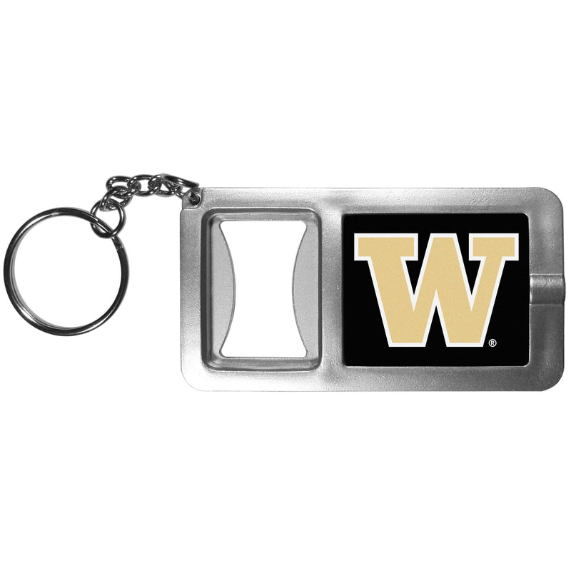 NCAA - Washington Huskies Flashlight Key Chain with Bottle Opener-Key Chains,Flashlight Key Chain With Bottle Opener,College Flashlight Key Chain With Bottle Opener-JadeMoghul Inc.