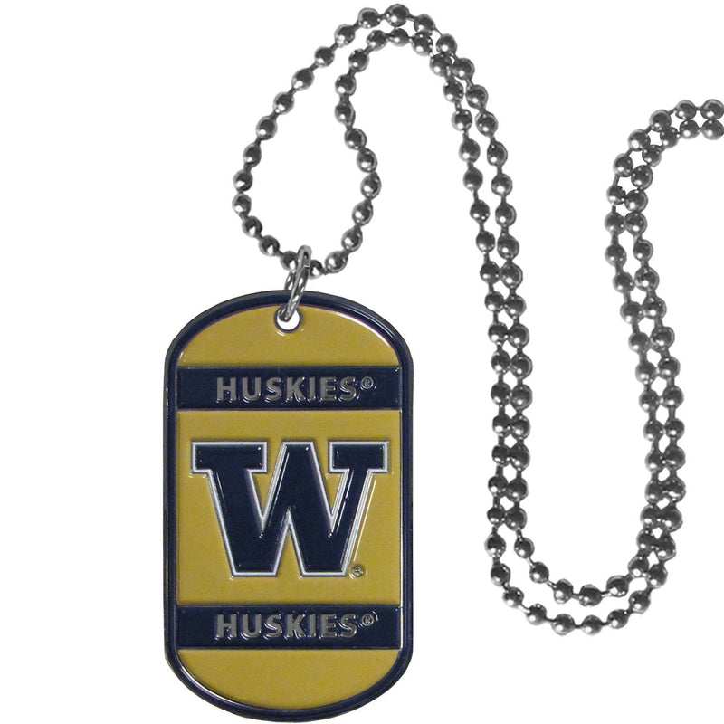 NCAA - Washington Huskies Tag Necklace-Jewelry & Accessories,Necklaces,Tag Necklaces,College Tag Necklaces-JadeMoghul Inc.