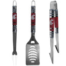 NCAA - Washington St. Cougars 3 pc Tailgater BBQ Set-Tailgating & BBQ Accessories,BBQ Tools,3 pc Tailgater Tool Set,College 3 pc Tailgater Tool Set-JadeMoghul Inc.