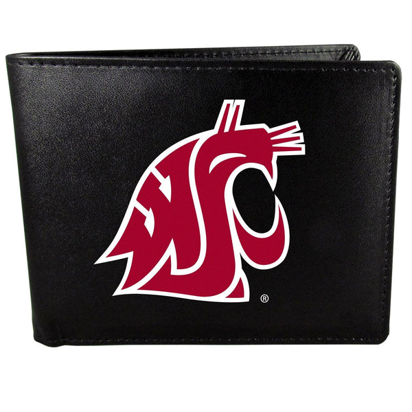 NCAA - Washington St. Cougars Bi-fold Wallet Large Logo-Wallets & Checkbook Covers,College Wallets,Washington St. Cougars Wallets-JadeMoghul Inc.