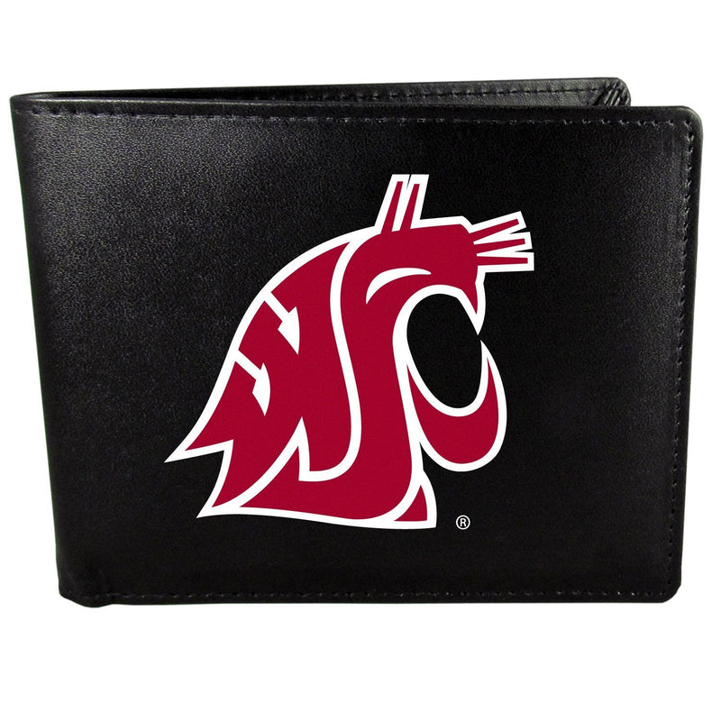 NCAA - Washington St. Cougars Bi-fold Wallet Large Logo-Wallets & Checkbook Covers,College Wallets,Washington St. Cougars Wallets-JadeMoghul Inc.