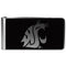 NCAA - Washington St. Cougars Black and Steel Money Clip-Wallets & Checkbook Covers,College Wallets,Washington St. Cougars Wallets-JadeMoghul Inc.